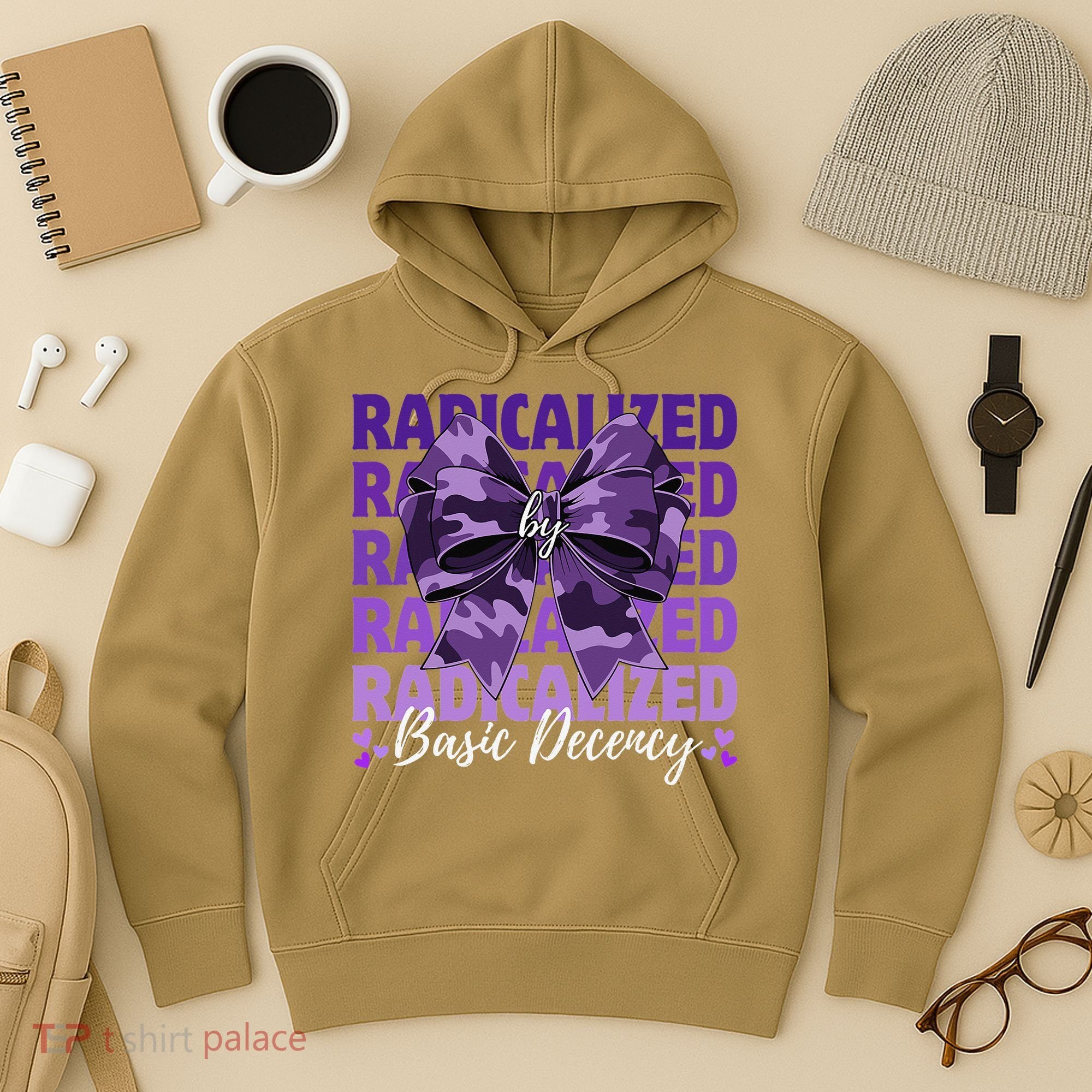Radicalized By Basic Decency Coquette Bow For Women Hoodie