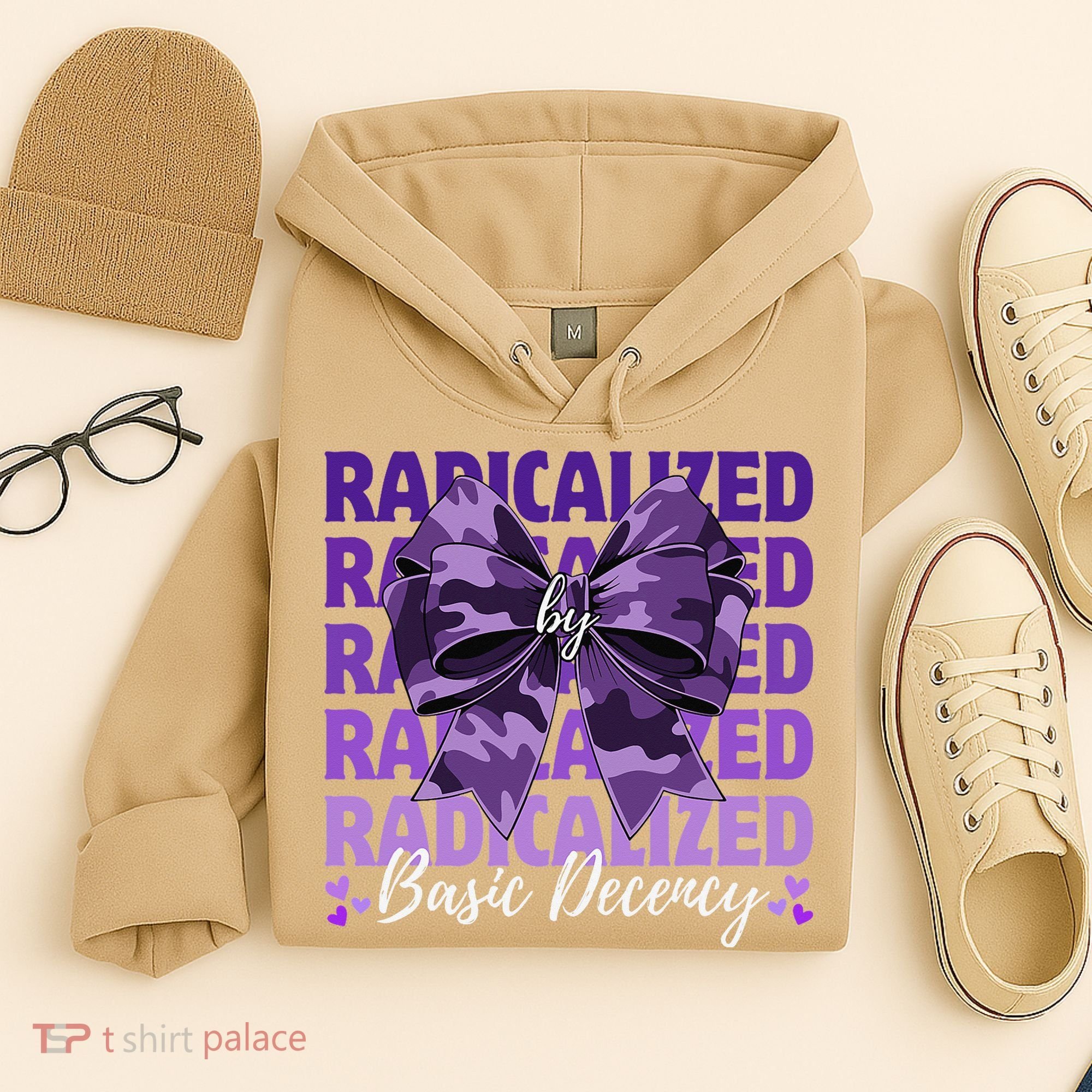Radicalized By Basic Decency Coquette Bow For Women Hoodie