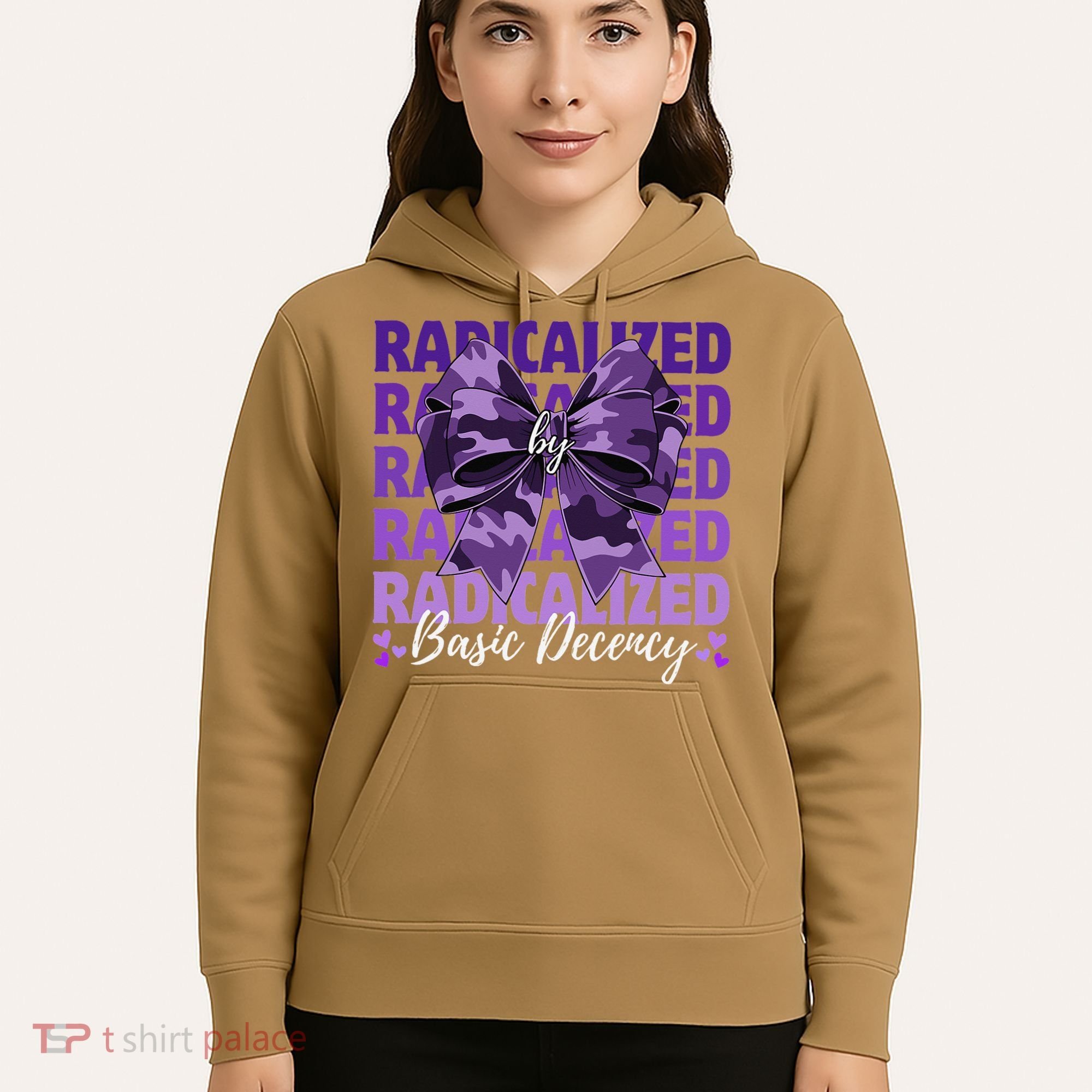 Radicalized By Basic Decency Coquette Bow For Women Hoodie