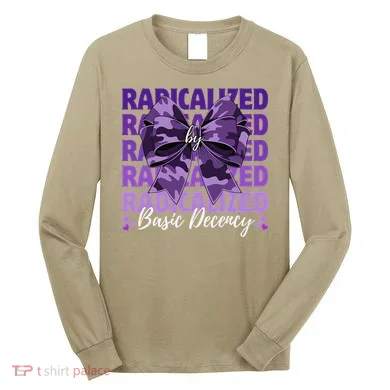 Radicalized By Basic Decency Coquette Bow For Women Long Sleeve Shirt