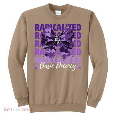 Radicalized By Basic Decency Coquette Bow For Women Sweatshirt