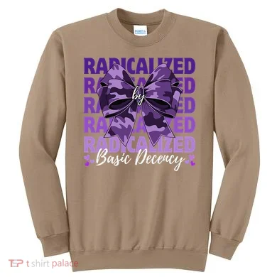 Radicalized By Basic Decency Coquette Bow For Women Sweatshirt