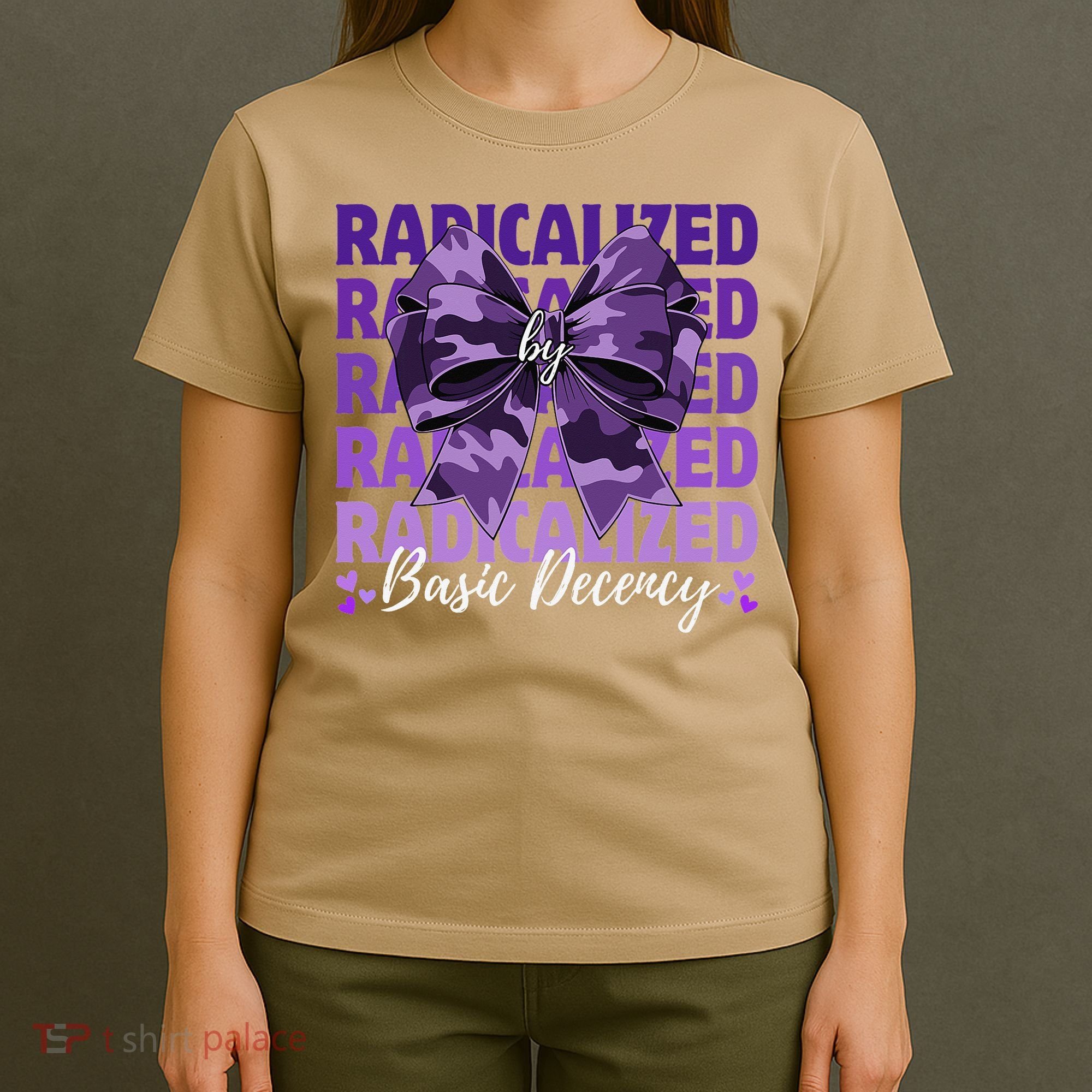 Radicalized By Basic Decency Coquette Bow For Women T-Shirt