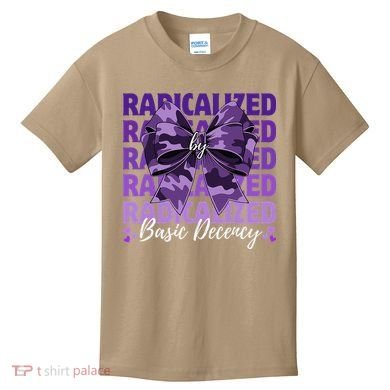 Radicalized By Basic Decency Coquette Bow For Women Kids T-Shirt