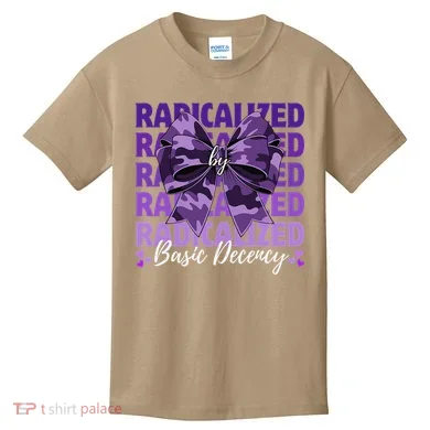 Radicalized By Basic Decency Coquette Bow For Women Kids T-Shirt