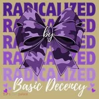 Radicalized By Basic Decency Coquette Bow For Women Kids T-Shirt thumb 2