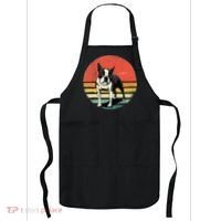 Retro Boston Bull Terrier Dog Puppy Boston Terrier Dad Mom Apron thumb 0