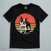 Retro Boston Bull Terrier Dog Puppy Boston Terrier Dad Mom T-Shirt thumb 5