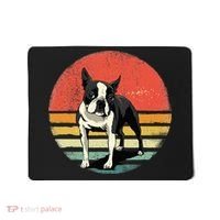 Retro Boston Bull Terrier Dog Puppy Boston Terrier Dad Mom Mousepad thumb 0