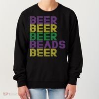 Retro Beer Beads Funny Mardi Gras Party Carnival Women Women's Sweatshirt thumb 0