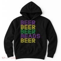 Retro Beer Beads Funny Mardi Gras Party Carnival Women Hoodie thumb 0