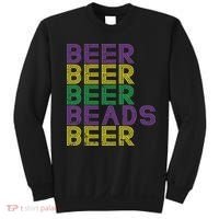 Retro Beer Beads Funny Mardi Gras Party Carnival Women Sweatshirt thumb 0