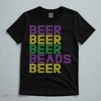 Retro Beer Beads Funny Mardi Gras Party Carnival Women T-Shirt thumb 5