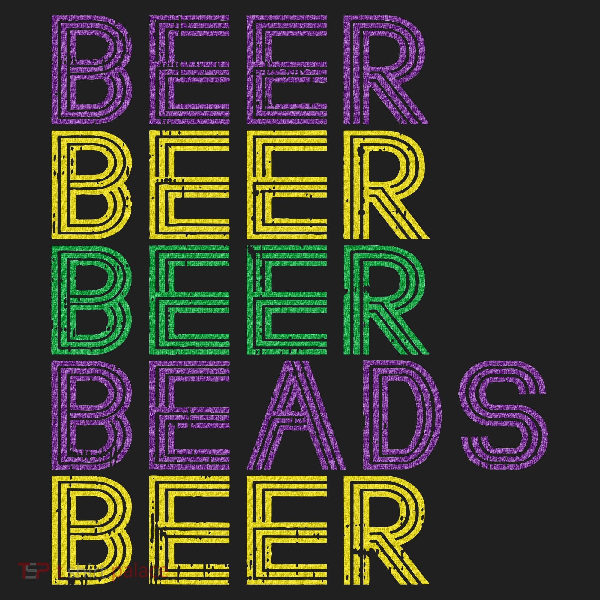 Retro Beer Beads Funny Mardi Gras Party Carnival Women Beanie