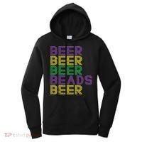 Retro Beer Beads Funny Mardi Gras Party Carnival Women Women's Hoodie thumb 0