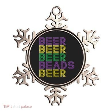 Retro Beer Beads Funny Mardi Gras Party Carnival Women Ornament