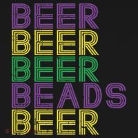 Retro Beer Beads Funny Mardi Gras Party Carnival Women Baby Bodysuit thumb 2
