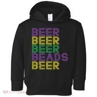 Retro Beer Beads Funny Mardi Gras Party Carnival Women Toddler Hoodie thumb 0