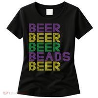 Retro Beer Beads Funny Mardi Gras Party Carnival Women Women's T-Shirt thumb 0