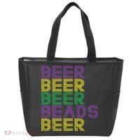 Retro Beer Beads Funny Mardi Gras Party Carnival Women Tote Bag thumb 0
