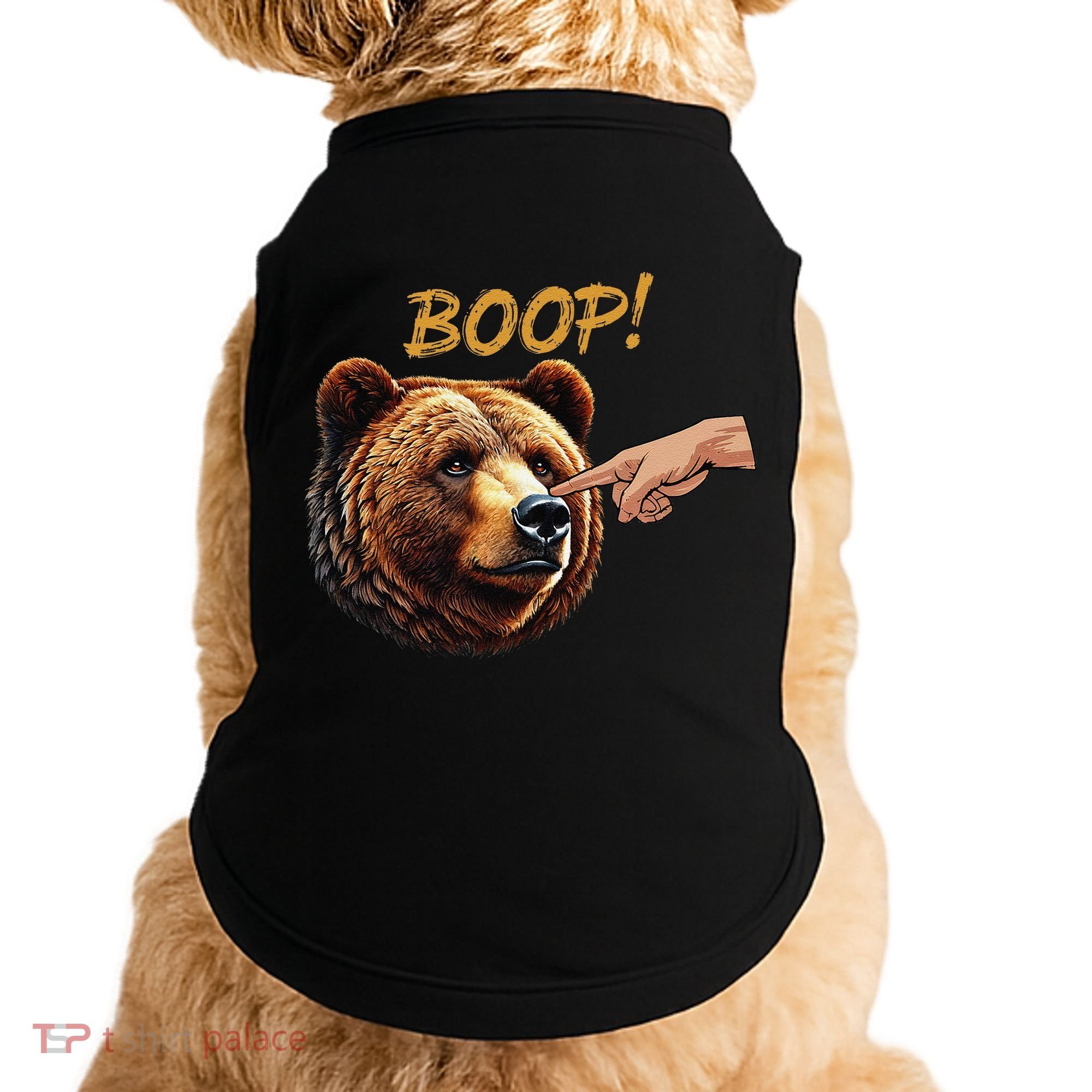Retro Boop Bear Nose Boop Funny Doggie Tank