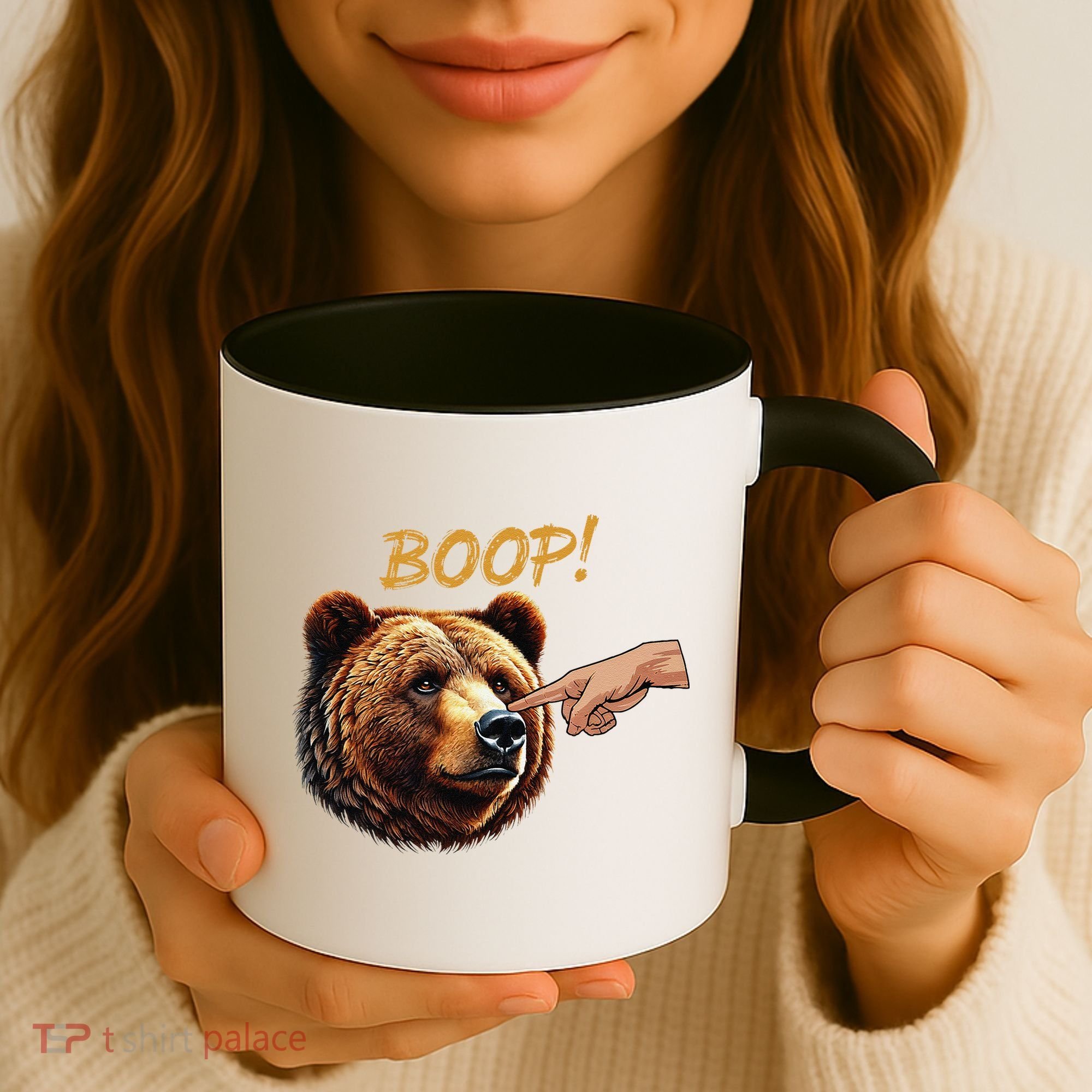 Retro Boop Bear Nose Boop Funny Coffee Mug