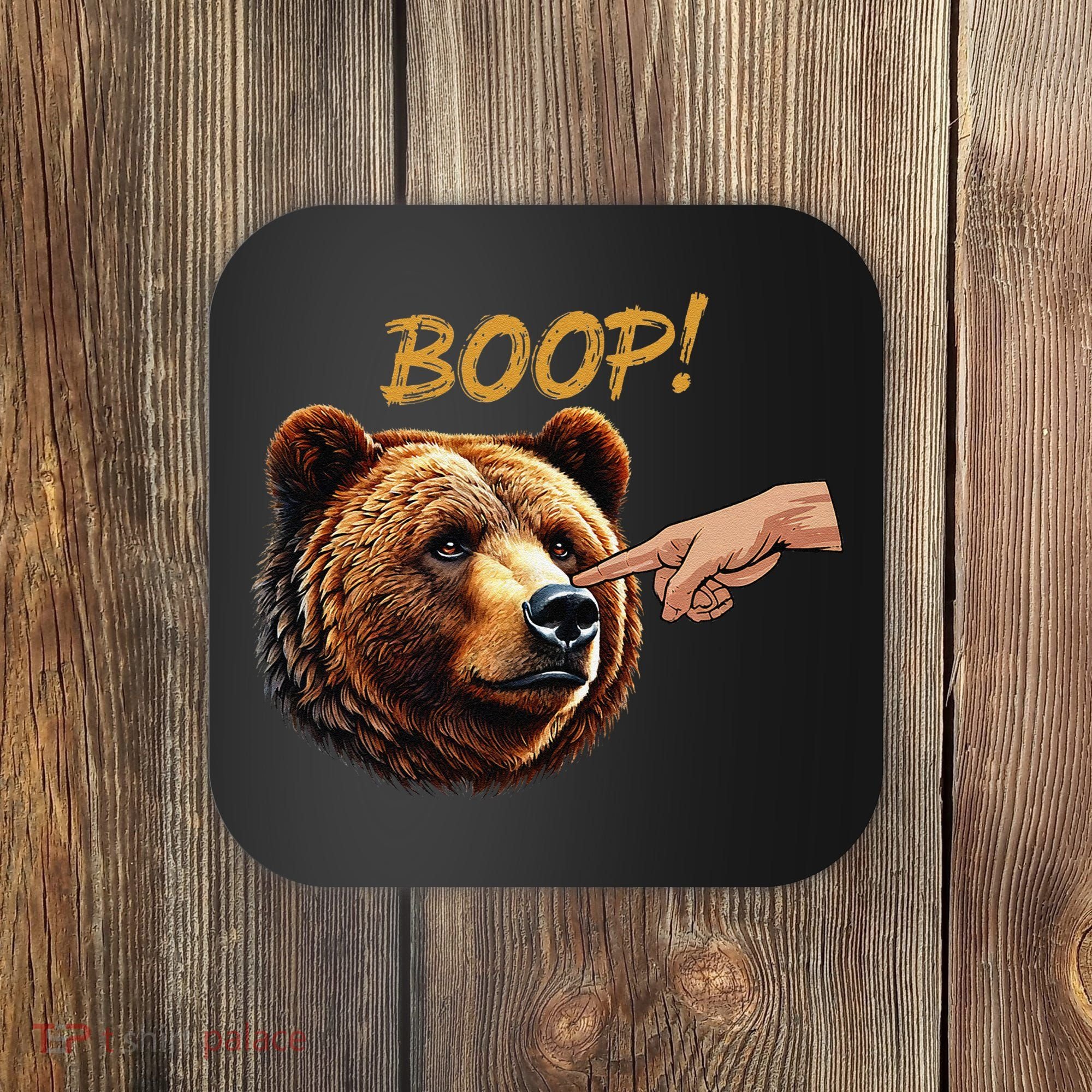 Retro Boop Bear Nose Boop Funny Coaster