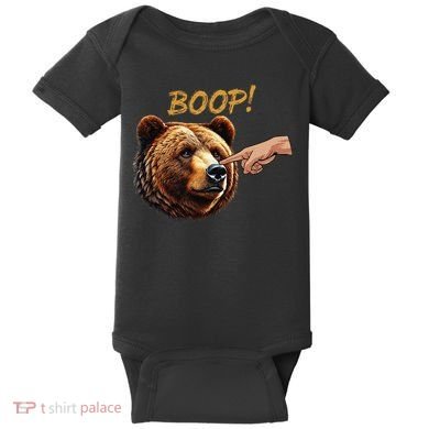 Retro Boop Bear Nose Boop Funny Baby Bodysuit