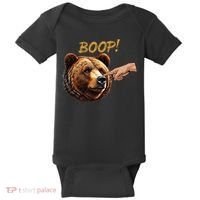 Retro Boop Bear Nose Boop Funny Baby Bodysuit thumb 0