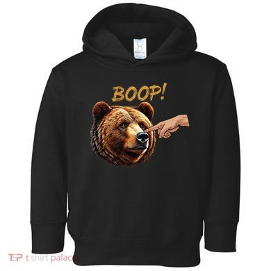 Retro Boop Bear Nose Boop Funny Toddler Hoodie