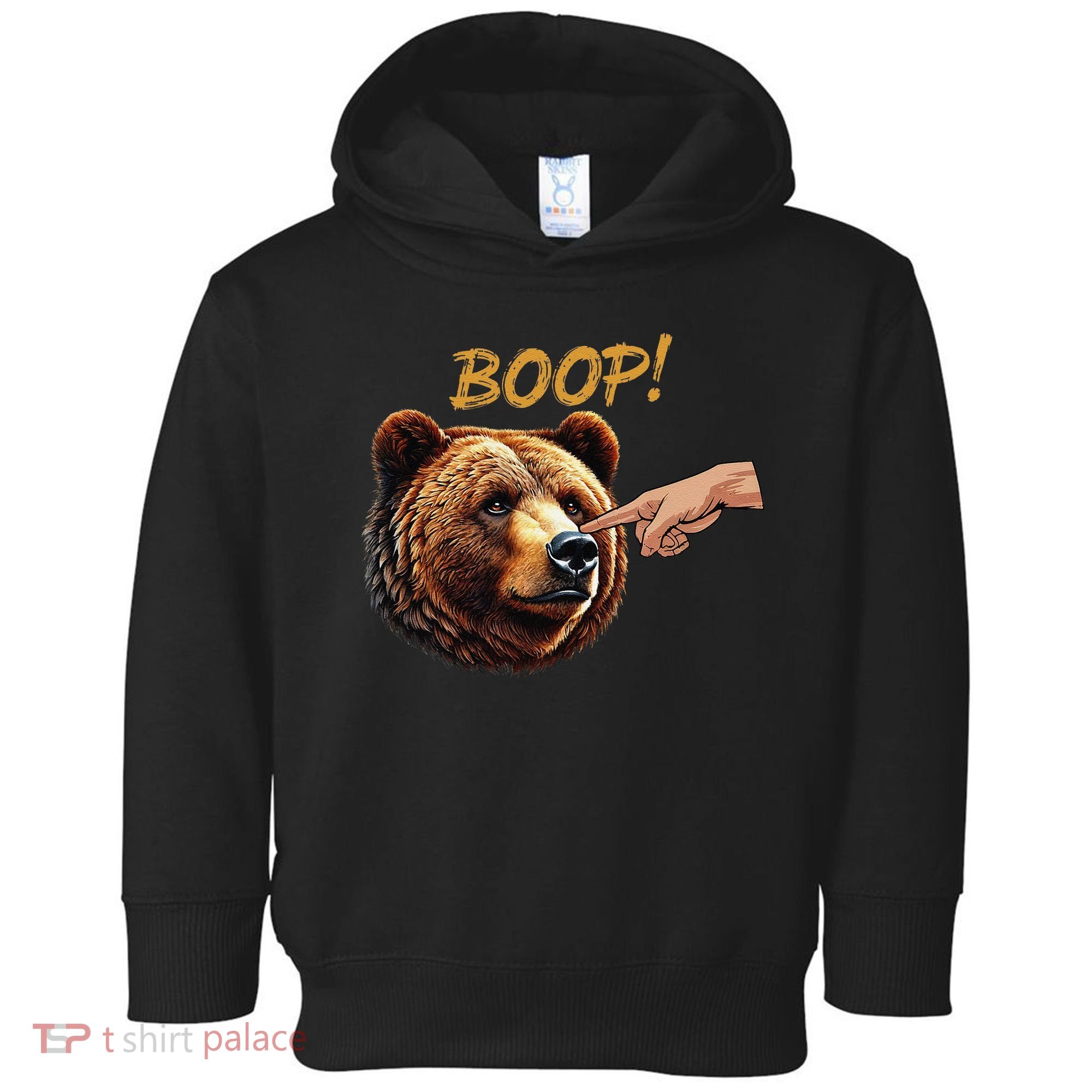 Retro Boop Bear Nose Boop Funny Toddler Hoodie