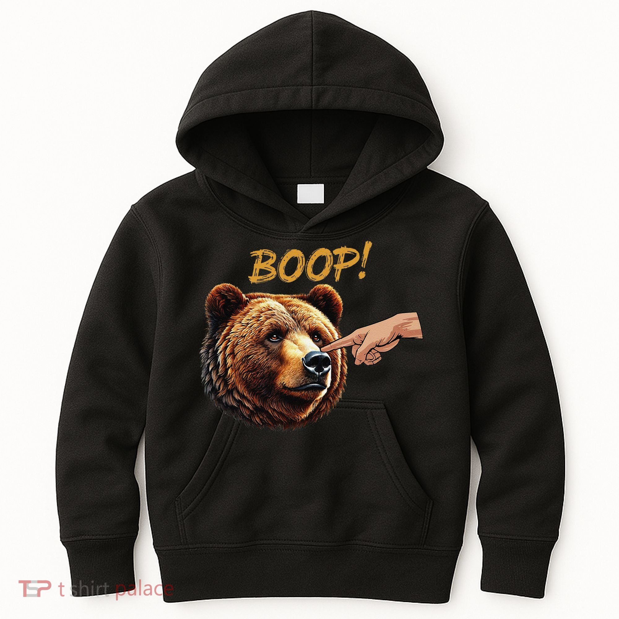 Retro Boop Bear Nose Boop Funny Kids Hoodie