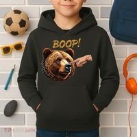 Retro Boop Bear Nose Boop Funny Kids Hoodie thumb 2