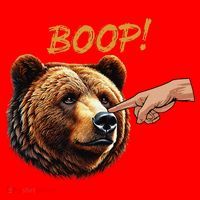 Retro Boop Bear Nose Boop Funny Santa Hat thumb 1