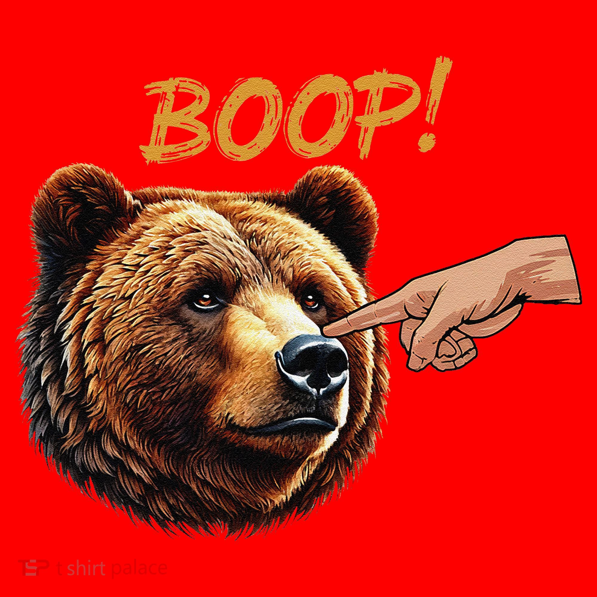 Retro Boop Bear Nose Boop Funny Santa Hat
