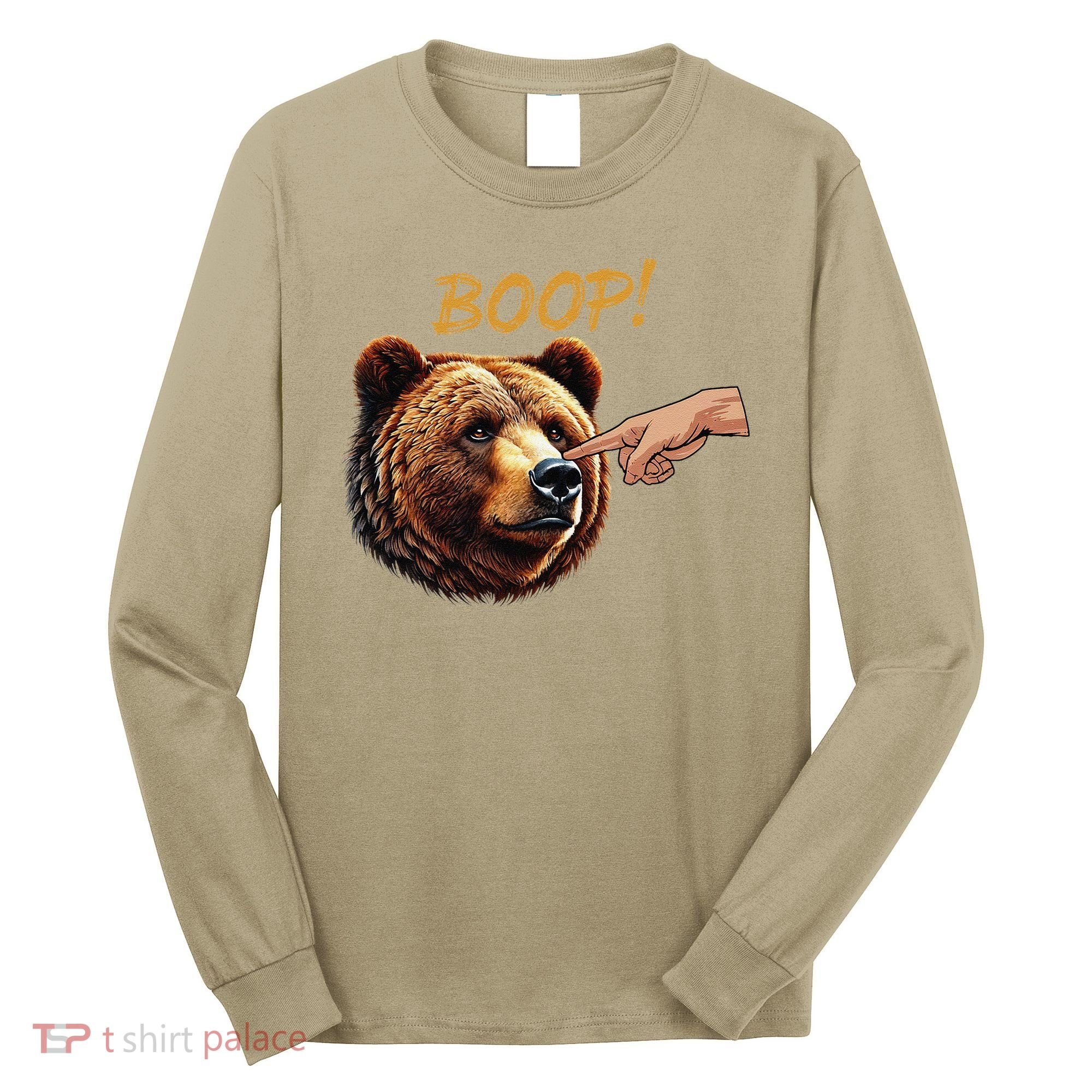 Retro Boop Bear Nose Boop Funny Long Sleeve Shirt