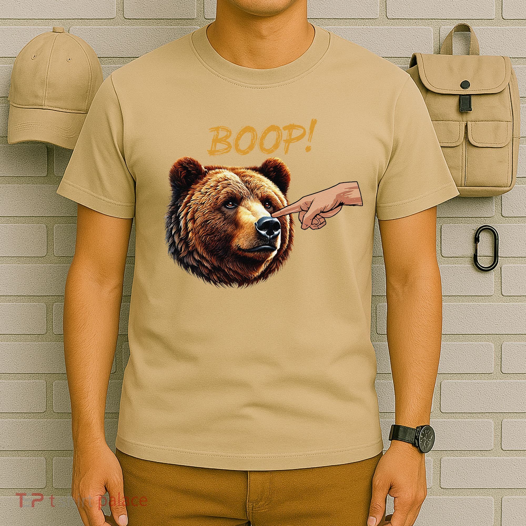 Retro Boop Bear Nose Boop Funny T-Shirt