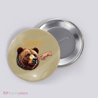 Retro Boop Bear Nose Boop Funny Button