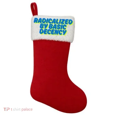 Radicalized By Basic Decency Christmas Stocking
