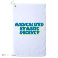 Radicalized By Basic Decency Golf Towel thumb 0