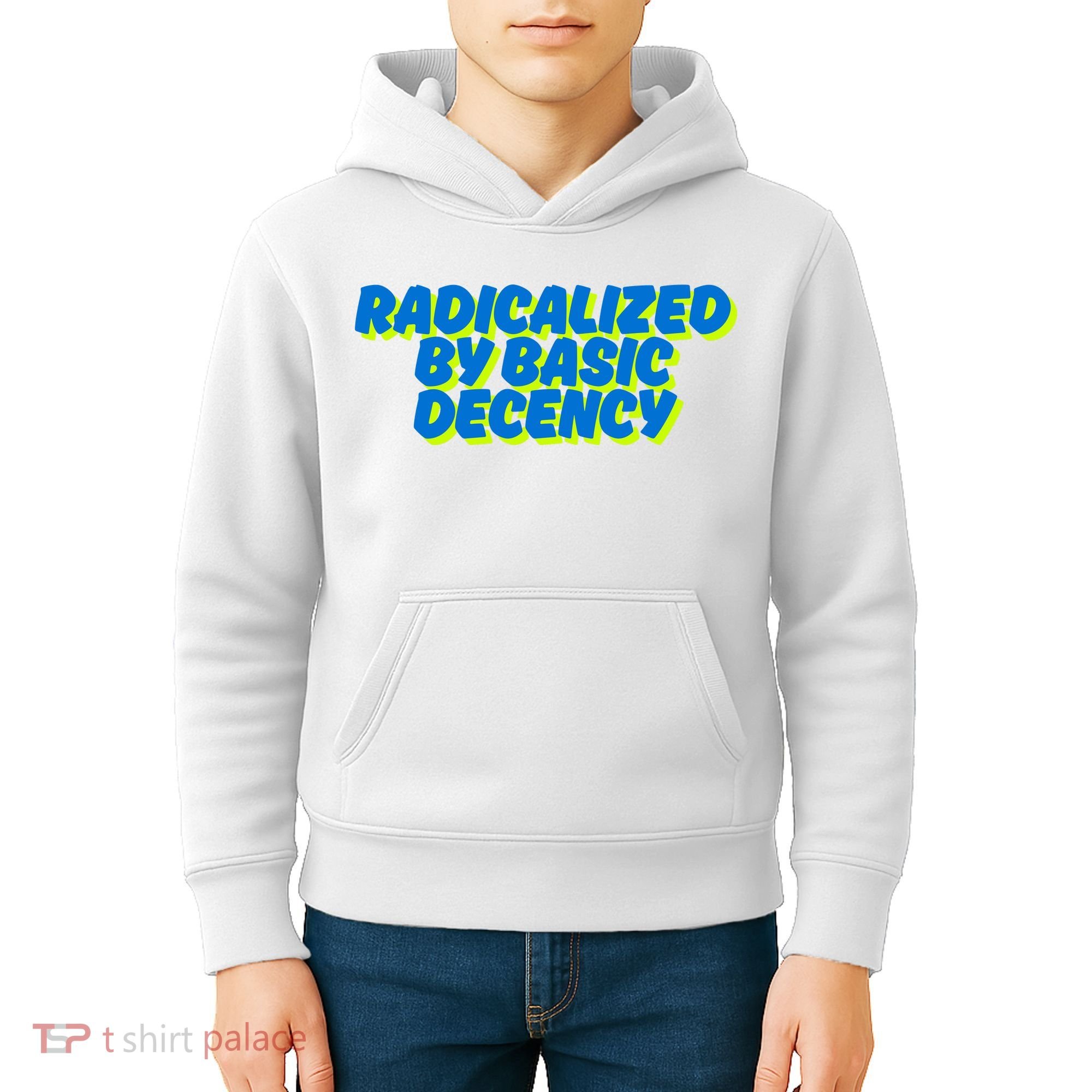 Radicalized By Basic Decency Kids Hoodie