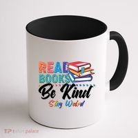 Read Books Be Kind Stay Weird Coffee Mug thumb 1