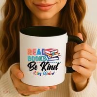 Read Books Be Kind Stay Weird Coffee Mug thumb 3