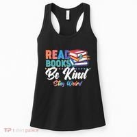Read Books Be Kind Stay Weird Women's Tank Top thumb 0