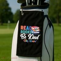 Read Books Be Kind Stay Weird Golf Towel thumb 2