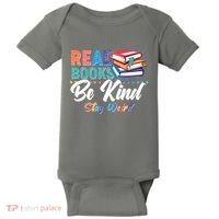 Read Books Be Kind Stay Weird Baby Bodysuit thumb 0