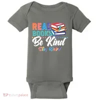 Read Books Be Kind Stay Weird Baby Bodysuit thumb 0