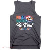 Read Books Be Kind Stay Weird Tank Top thumb 0
