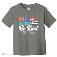 Read Books Be Kind Stay Weird Toddler T-Shirt thumb 0