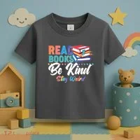 Read Books Be Kind Stay Weird Toddler T-Shirt thumb 3